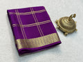 Celebrating Indian Heritage: Timeless Double Line Checks Sarees with Rich Borders and Regal Pallus