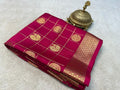 Regal Harmony: Peacock & Chakra Motifs in Chex Soft Silk Elegance