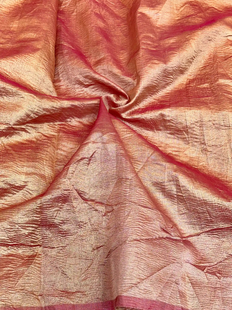 Reba Mam Inspired Crush Tissue Saree