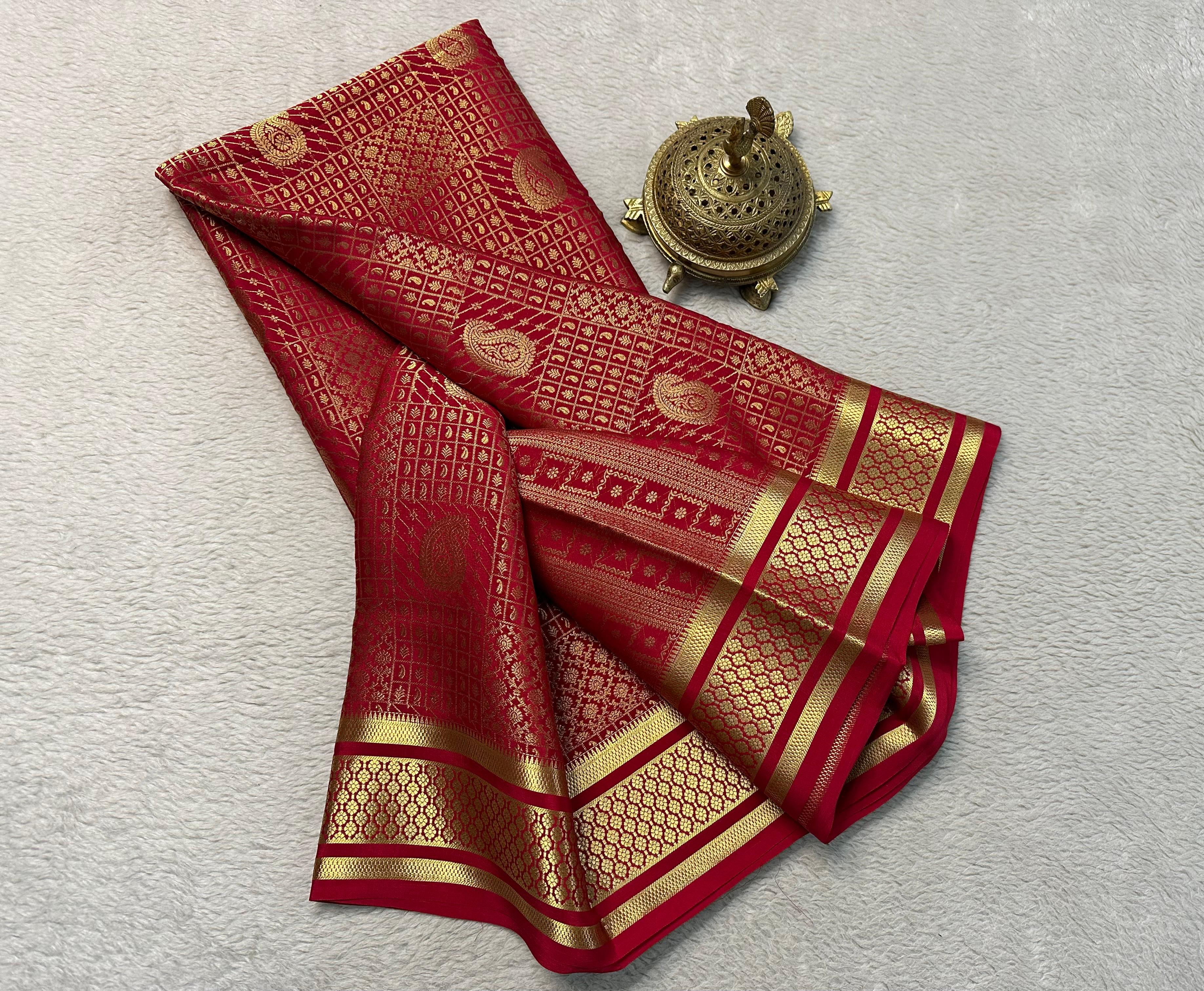 Exclusive Bridal Collection: Luxurious Brocade Checks with Mango Designs