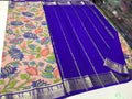 Eye-Catching Modern Printed Mysore Crepe Silk with Contrast Pallu