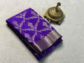 Embrace Luxury: Silk Brocade Saree Adorned with Lavish Gold & Silver Zari