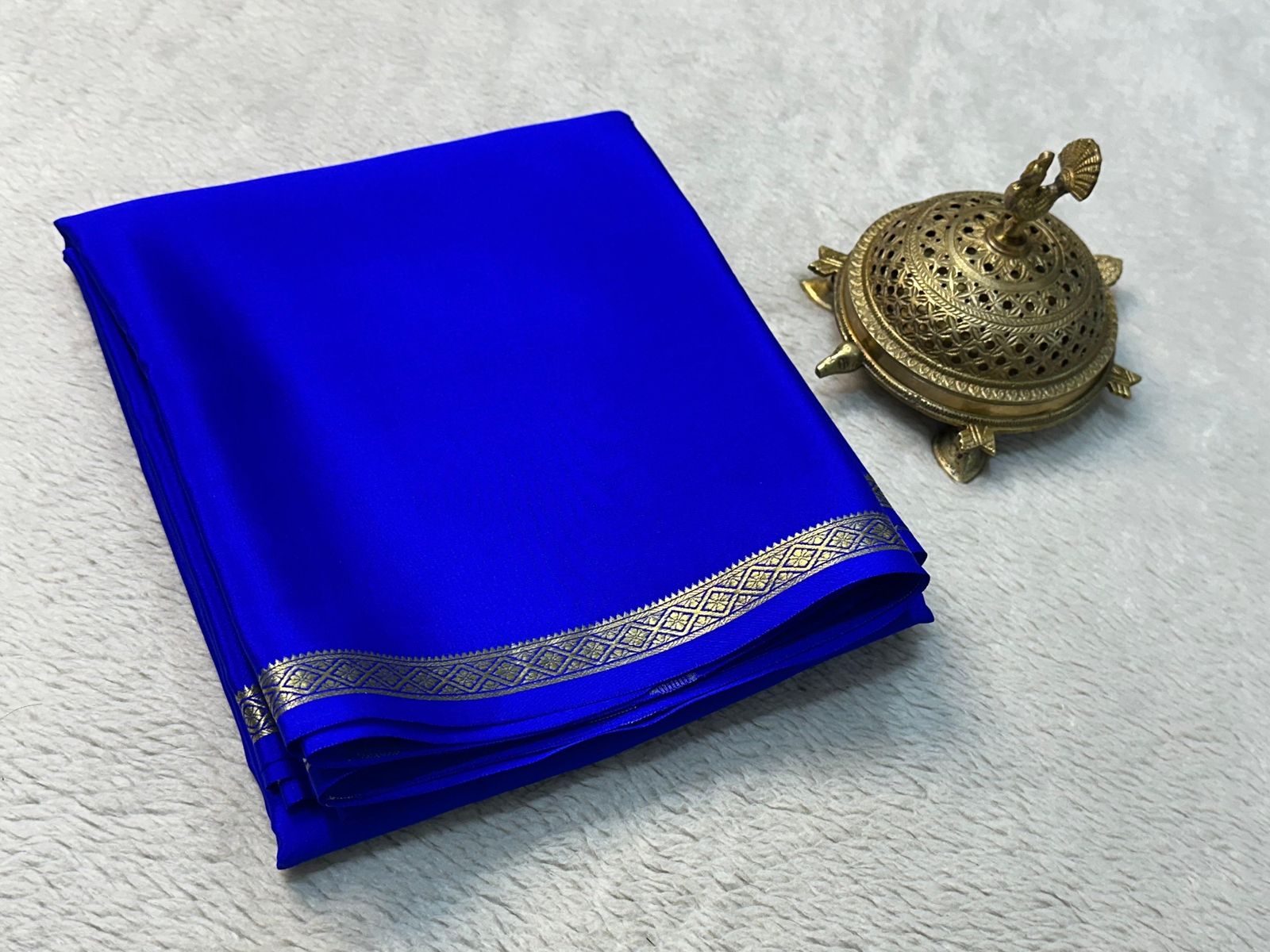 Dazzling Mysore Silk Crepe Sarees in Solid Colors
