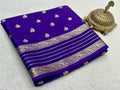 Elegant Royal Blue Silk Saree for Weddings & Festivals| Sashikala