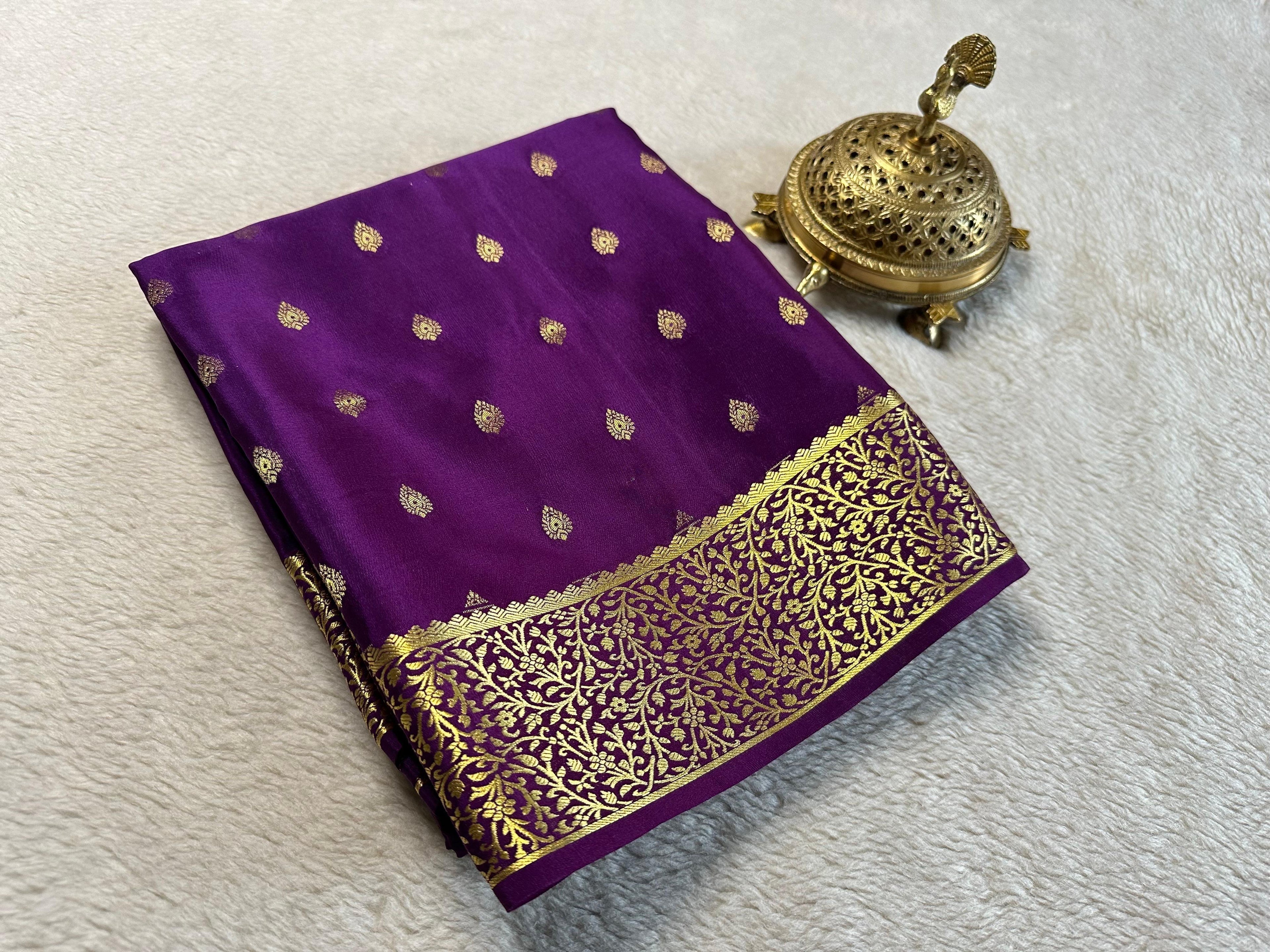 Your Wardrobe Upgrade: Pure Brocade Mysore Silk Available Now