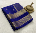 Royal Blue Mysore Crepe Silk Saree