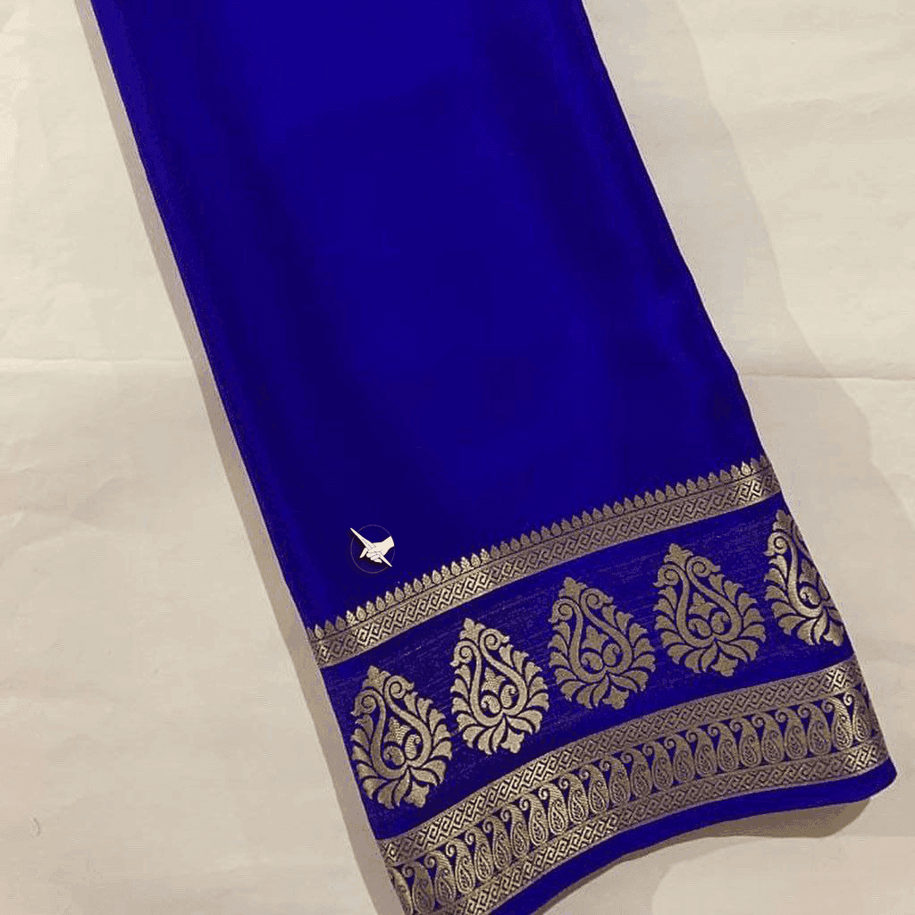 Mysore silk sarees enhanced with beautiful zari border for luxurious celebrations