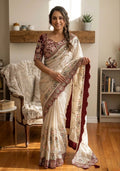 Rangoli Silk with Sequence & Embroidery Work with Real Mirror Saree
